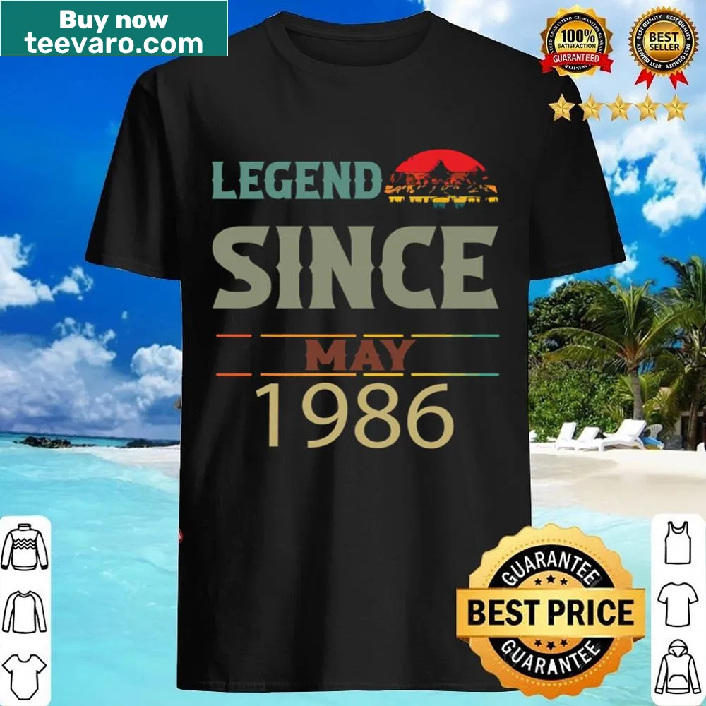 Vintage birthday shirt celebrating 36 years since 1986