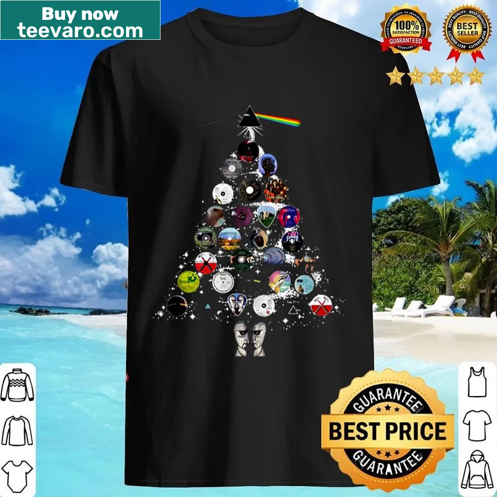 Christmas tree design featuring Pink Floyd album covers