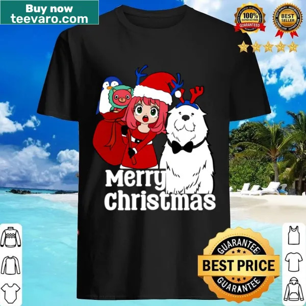 Festive shirt featuring Anya Forger and James Bond for Christmas