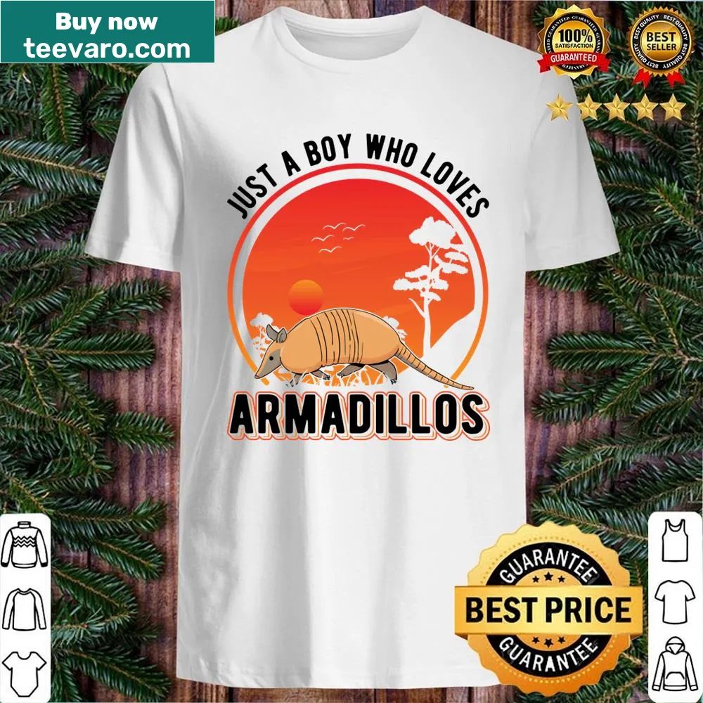 Cartoon armadillo graphic on a playful t-shirt design