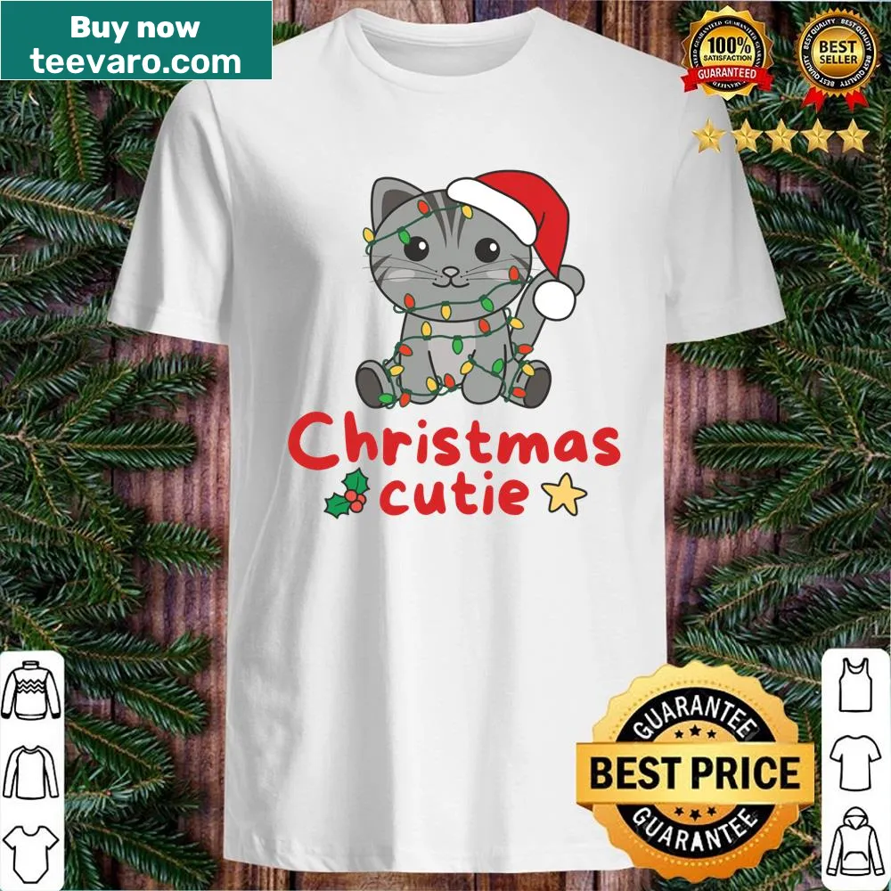 Cute Cat Christmas shirt featuring playful cats and festive elements