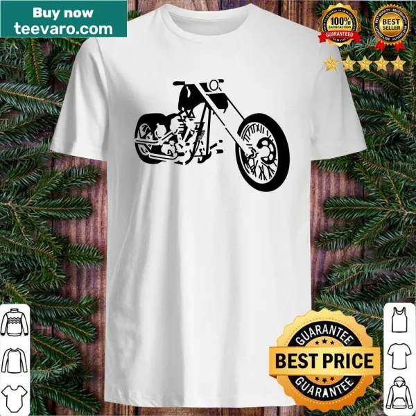 Vintage chopper motorcycle graphic tee for enthusiasts.