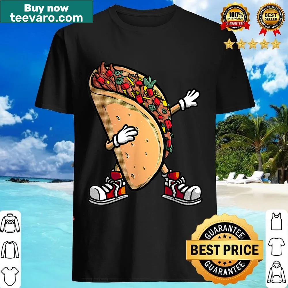 Humorous taco graphic on a Cinco de Mayo shirt
