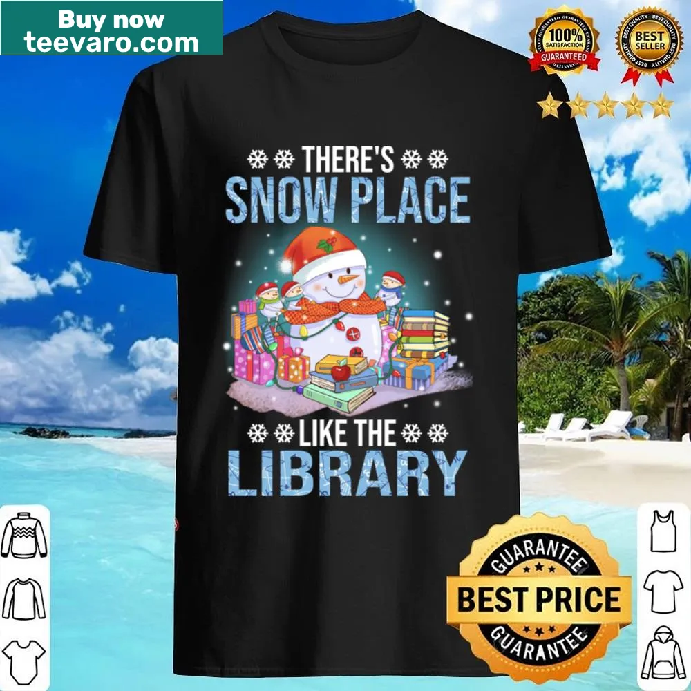 Funny library-themed Christmas shirt for book lovers