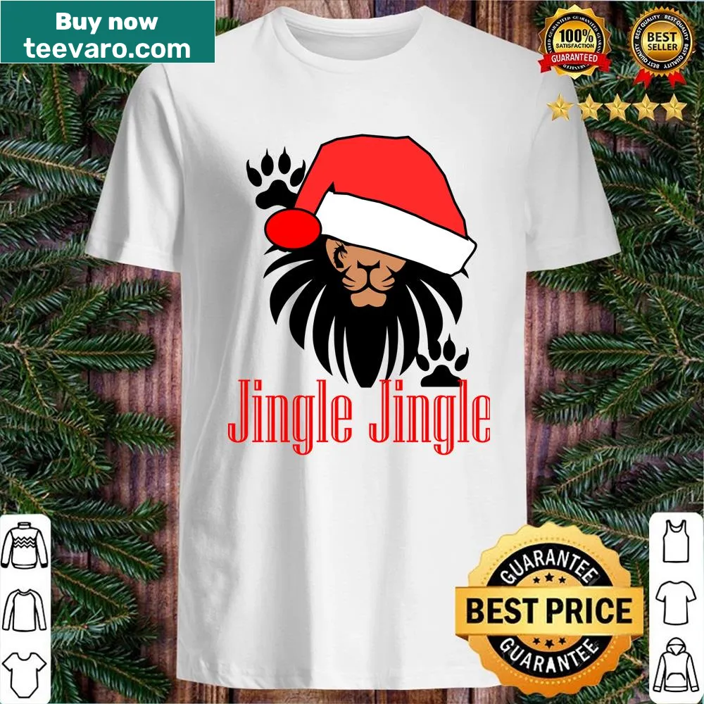 Santa lion graphic shirt for Christmas