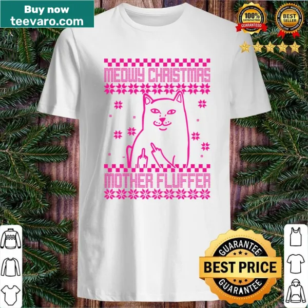 Funny Christmas cat graphic shirt