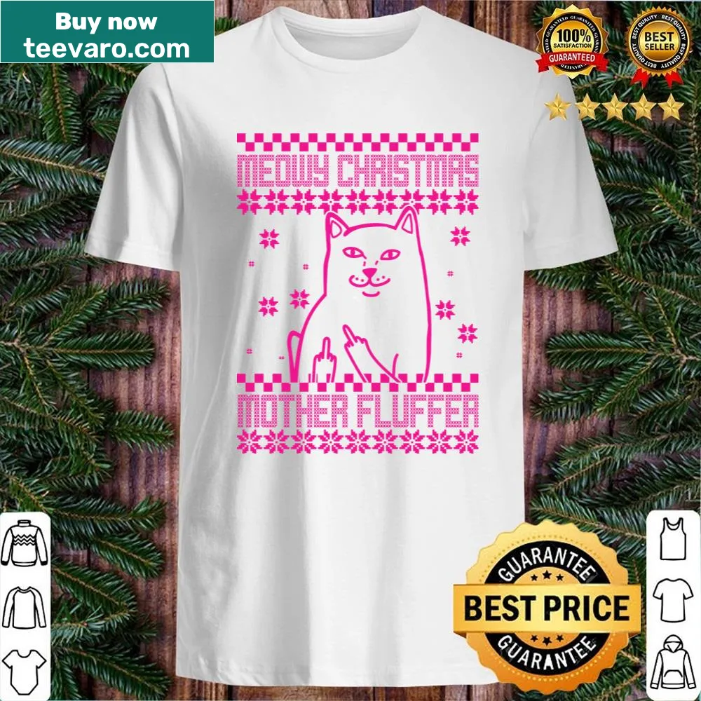 Funny Christmas cat graphic shirt