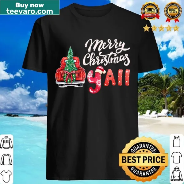 Typographic Merry Christmas Y'all shirt