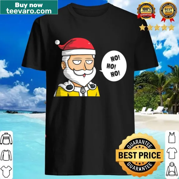 Playful Christmas shirt with 'One Punch Claus' text