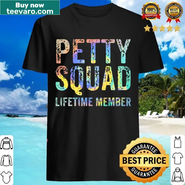 Retro dog lover shirt with 'Petty Squad Lifetime Member' text