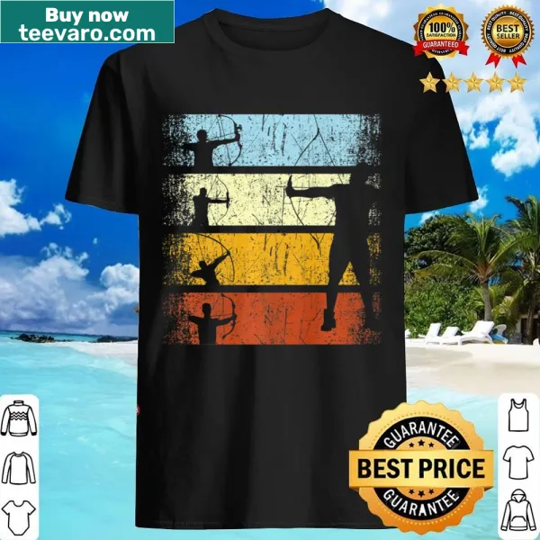 Retro vintage shirt with an archery arrow design