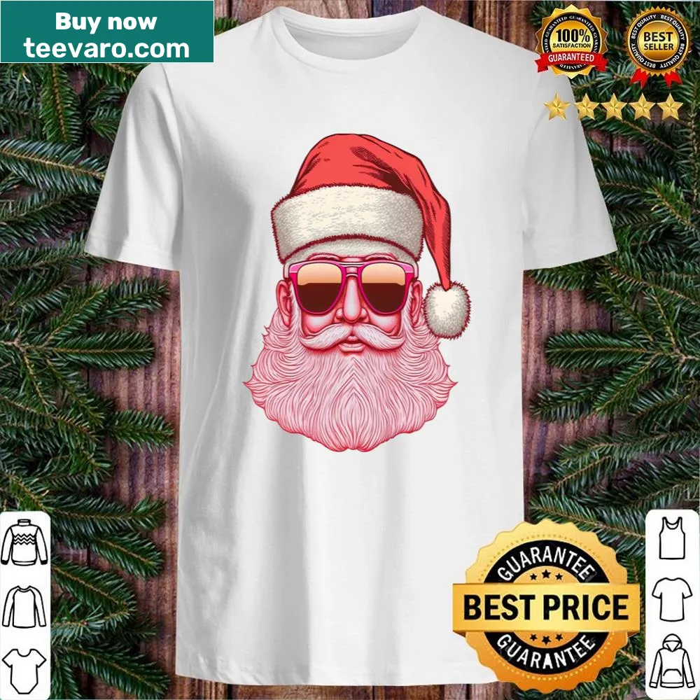 Classic vintage Santa Claus graphic on a festive shirt