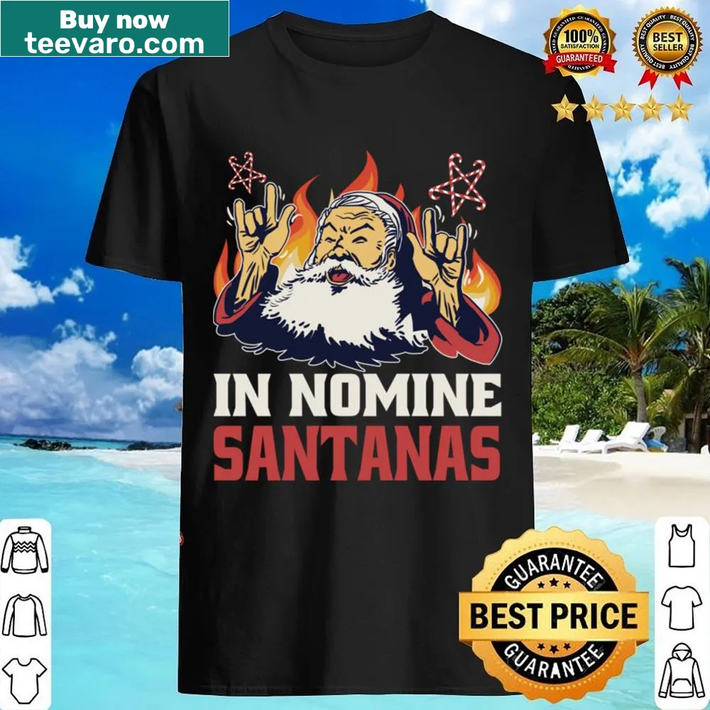 Edgy Santa graphic for a humorous metal Christmas shirt