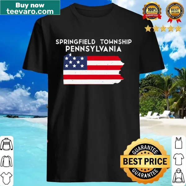 Illustrative travel shirt showcasing Springfield Township, Pennsylvania
