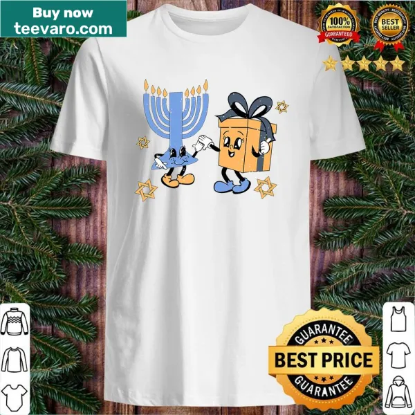 Funny retro Hanukkah graphic family matching pajama shirt