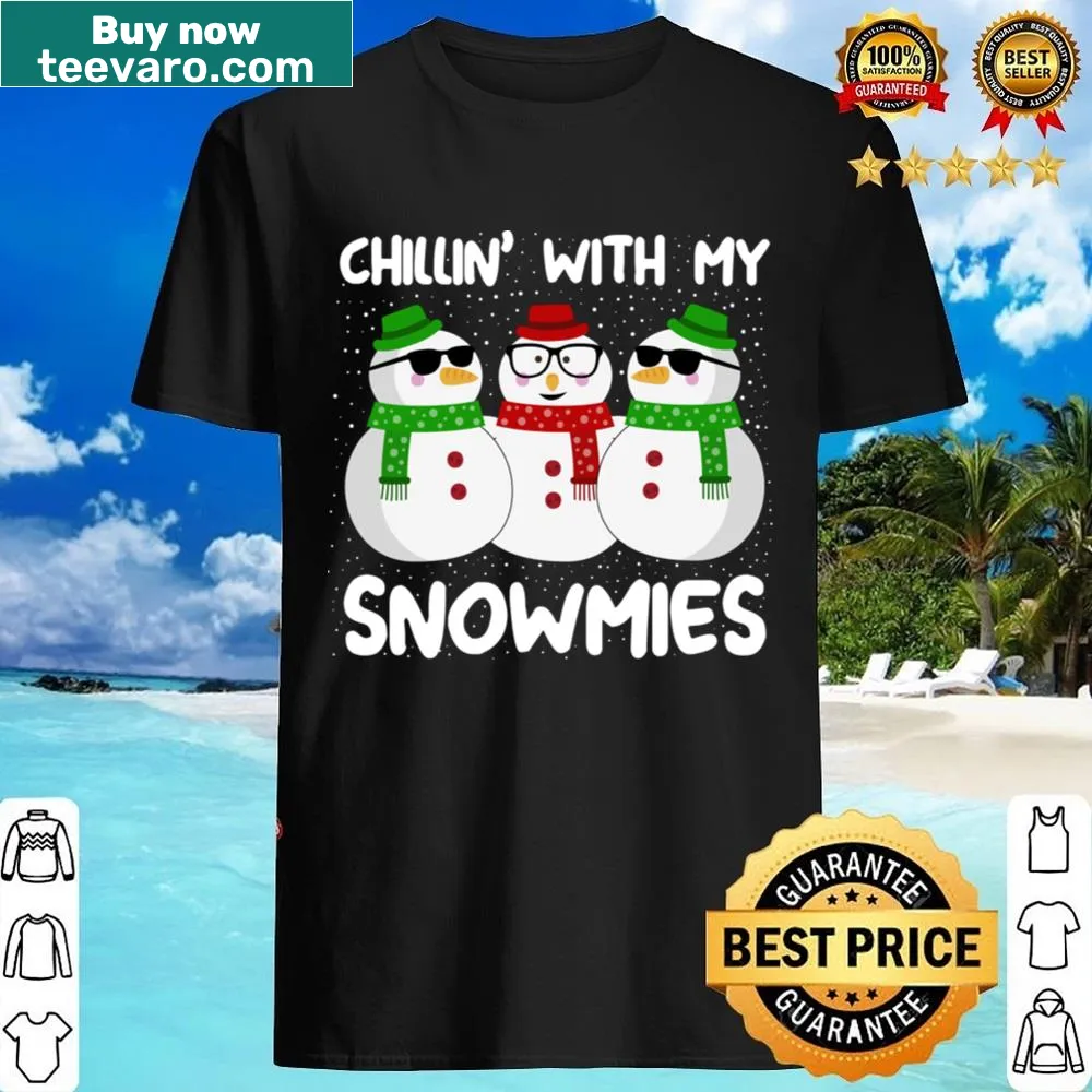 Funny Christmas shirt with cartoon snowmen design