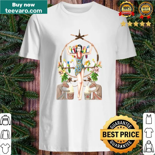 Playful pinup shirt inspired by the Enchanted Tiki Room