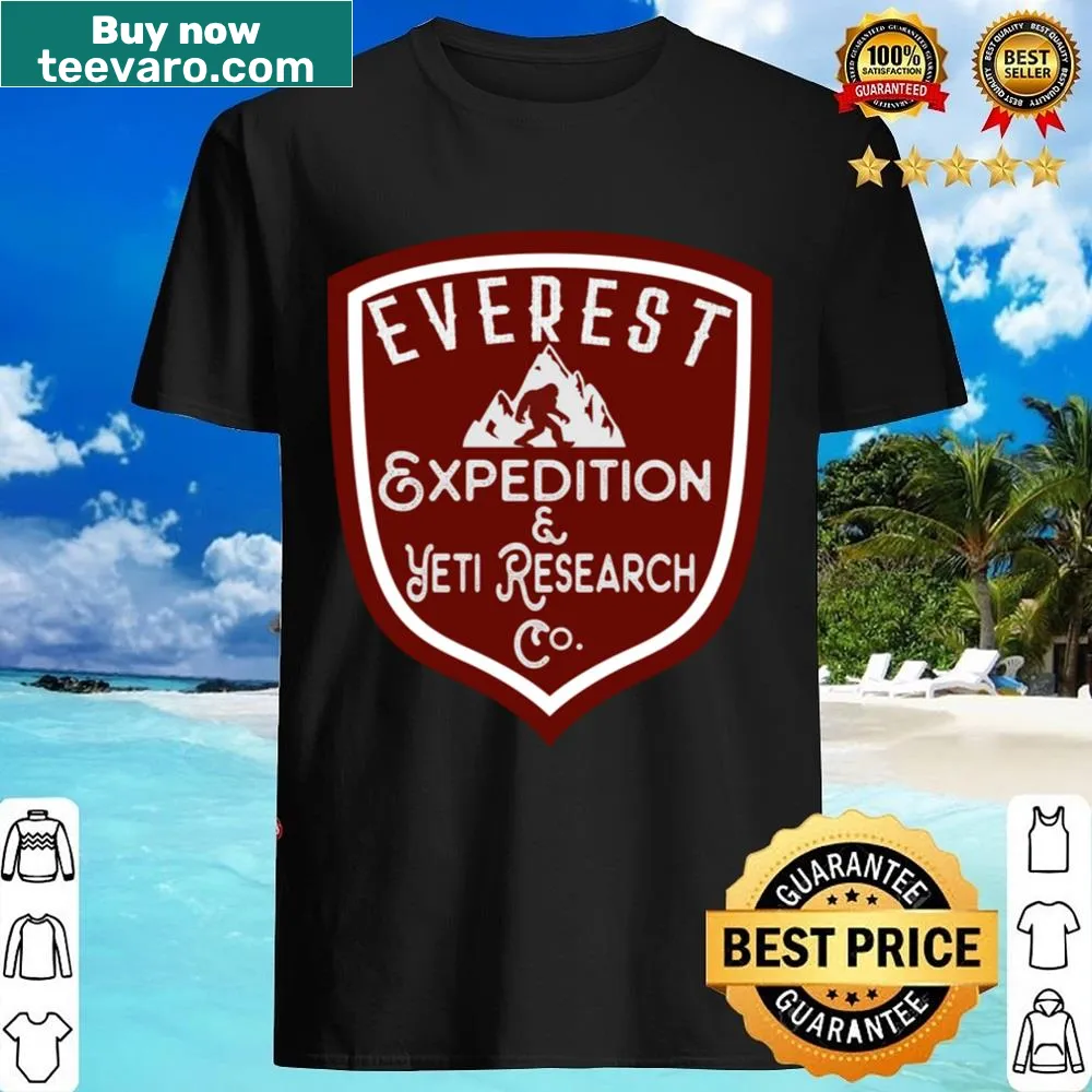 Illustrative shirt featuring Yeti and Everest design