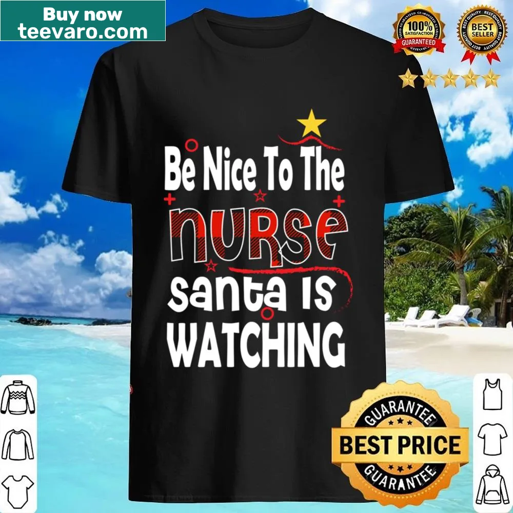 Funny nurse holiday shirt with plaid design