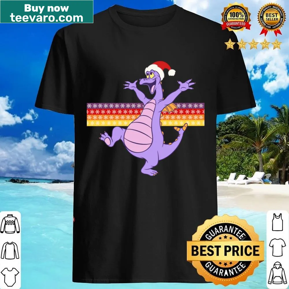 Cute shirt with a happy purple dragon for Christmas