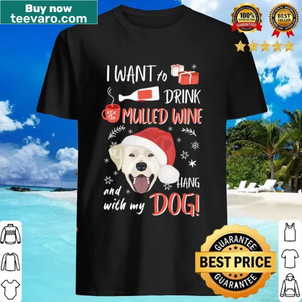 Christmas shirt featuring a Labrador and mulled wine graphic