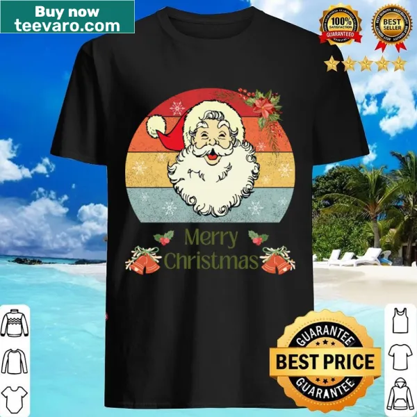 Vintage Santa Claus graphic on a Christmas shirt