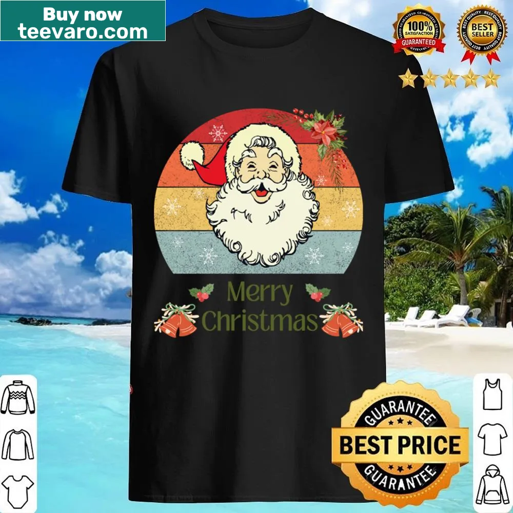 Vintage Santa Claus graphic on a Christmas shirt