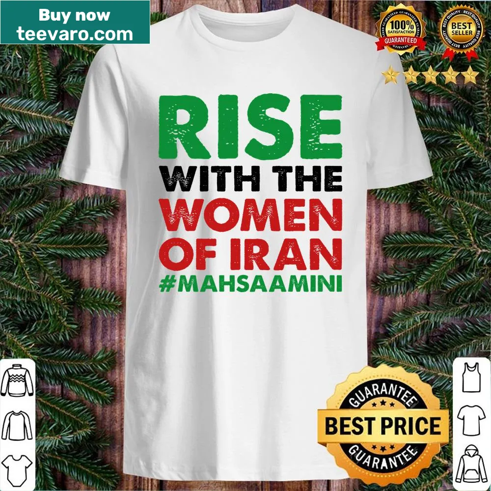 Bold typography shirt supporting Iran with empowering message