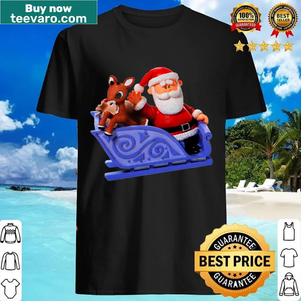 Vintage Rudolph and Santa shirt inspired by Rankin Bass