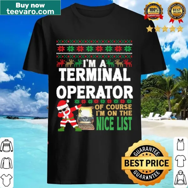Funny cartoon Terminal Operator Christmas shirt