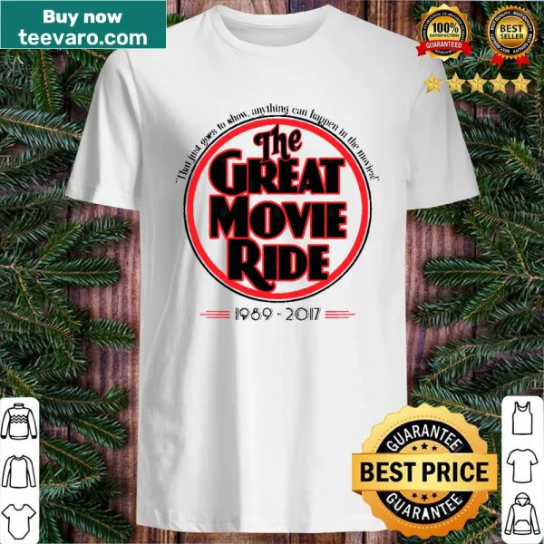 Vintage tee celebrating 'The Great Movie Ride' from 1989 to 2017