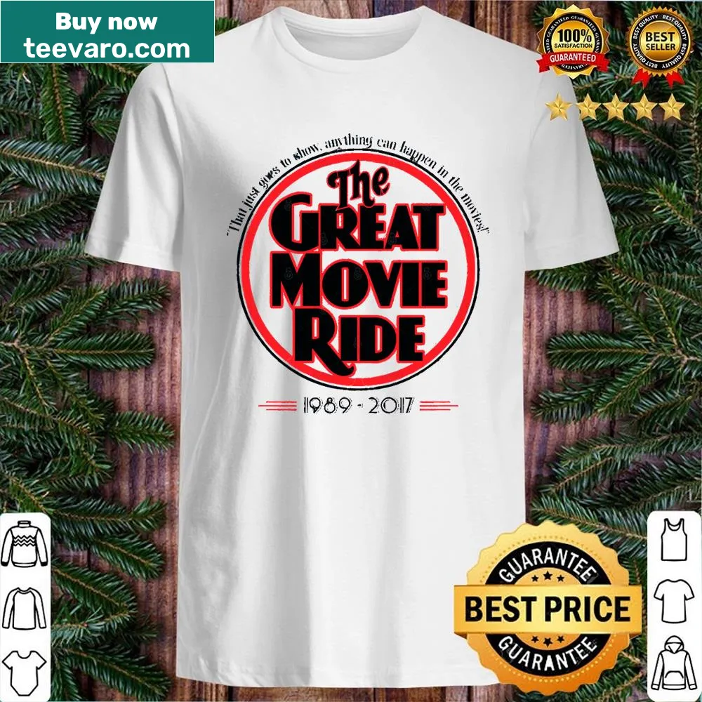 Vintage tee celebrating 'The Great Movie Ride' from 1989 to 2017