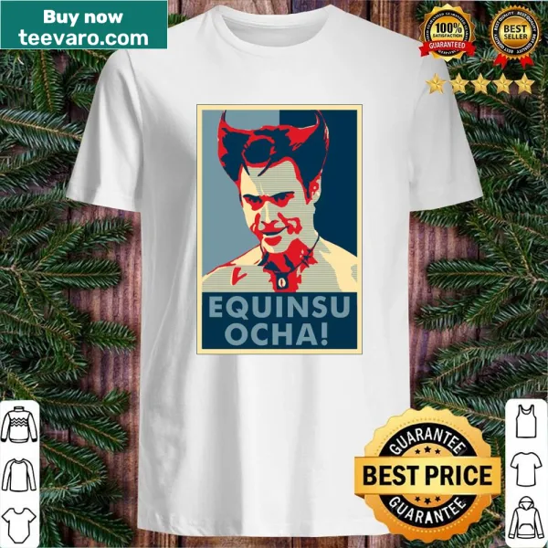 White Devil Equinsu Ocha Shirt featuring bold typographic design