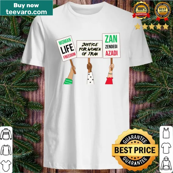 Shirt with empowering message for women's rights in Iran