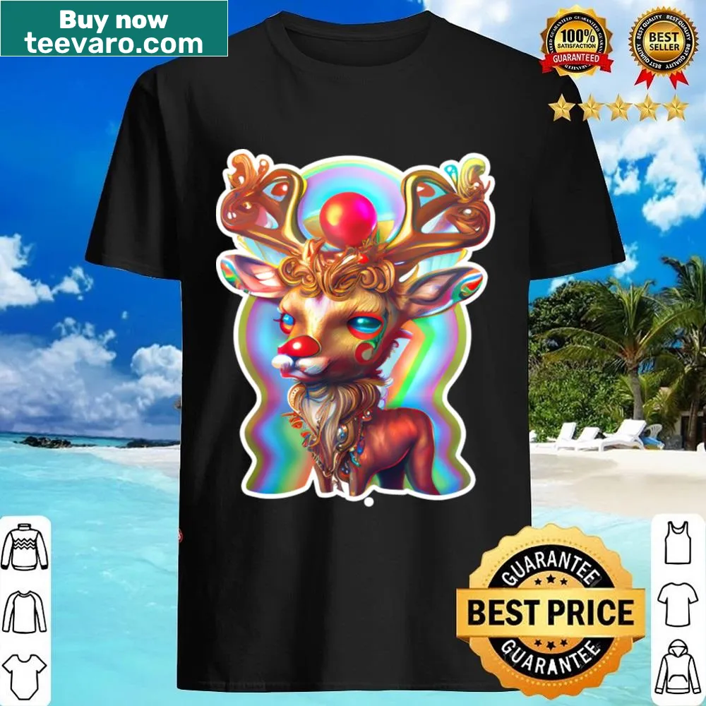 Surreal Rudolph the Red Nosed Reindeer shirt featuring imaginative design