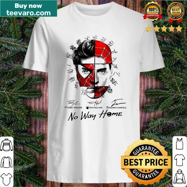 Cartoon-style shirt featuring Peter Parker's face and signature