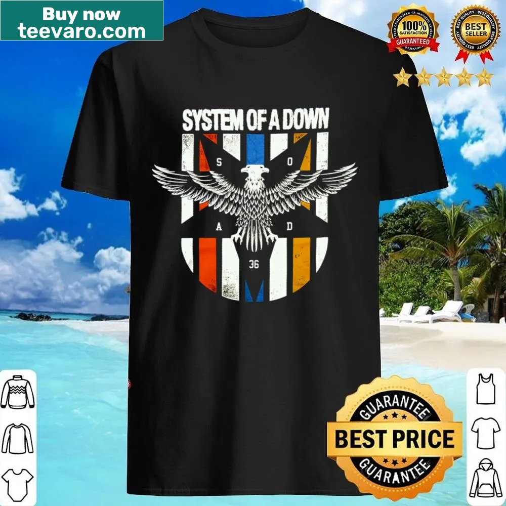 Cartoon eagle soaring on a shirt, representing freedom and nature