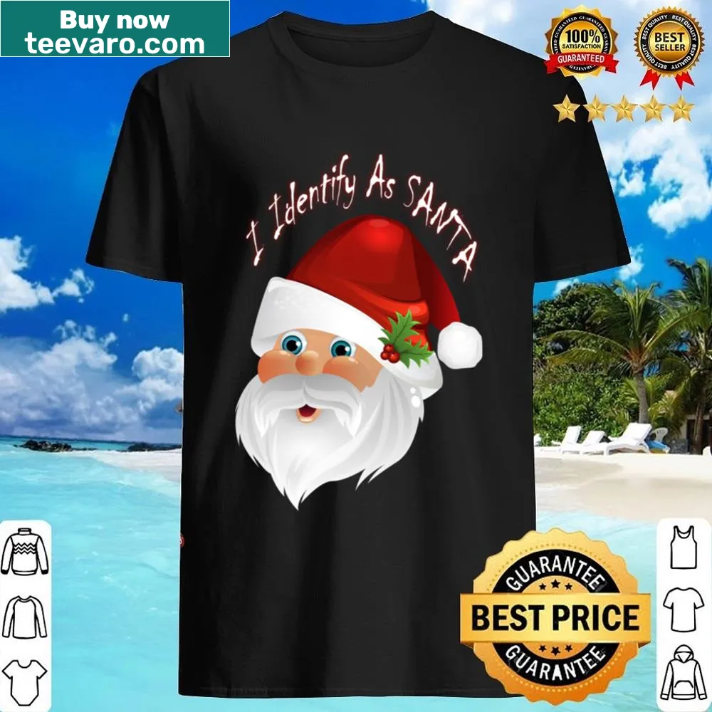 Funny Santa identity graphic on a Christmas shirt for dads