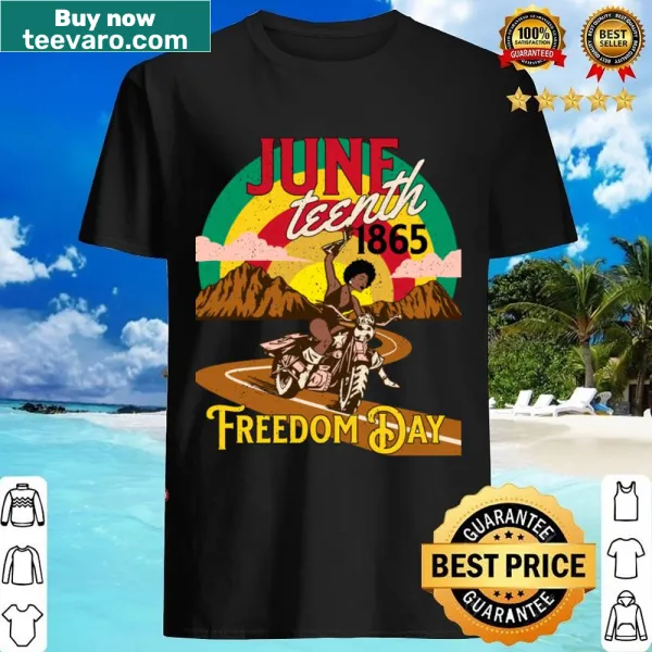 Vintage Juneteenth shirt with 'Juneteenth 1865' text