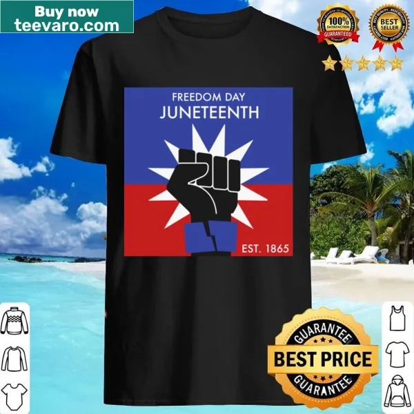 Shirt celebrating Juneteenth Freedom Day with a simple design