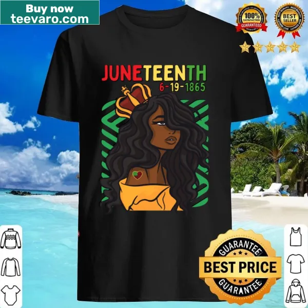 Juneteenth Melanin Queen shirt with bold typography