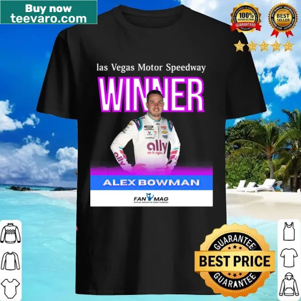 Alex Bowman winner design on Las Vegas Motor Speedway shirt