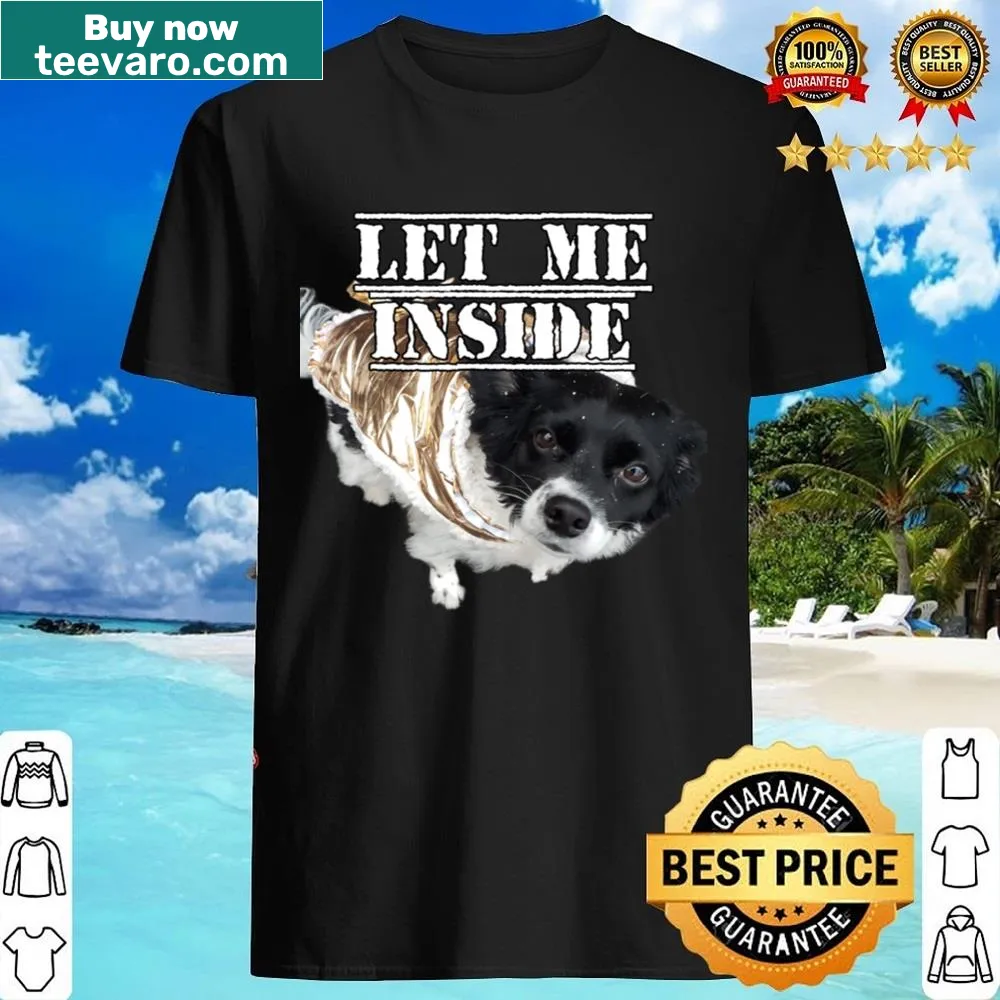 Winter-themed t-shirt with the text 'Let Me Inside!'