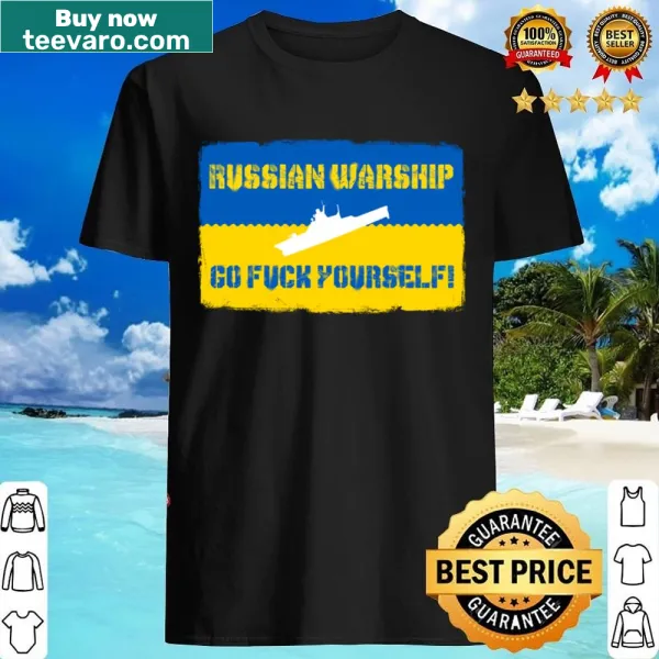 Text design of 'Russian Warship Go Fuck Yourself!' shirt