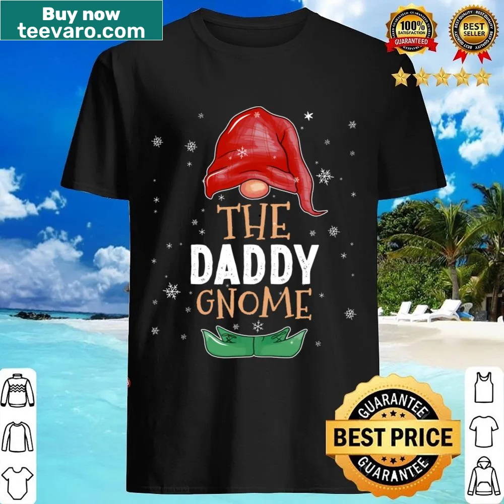 Family matching Christmas shirt with daddy gnome design