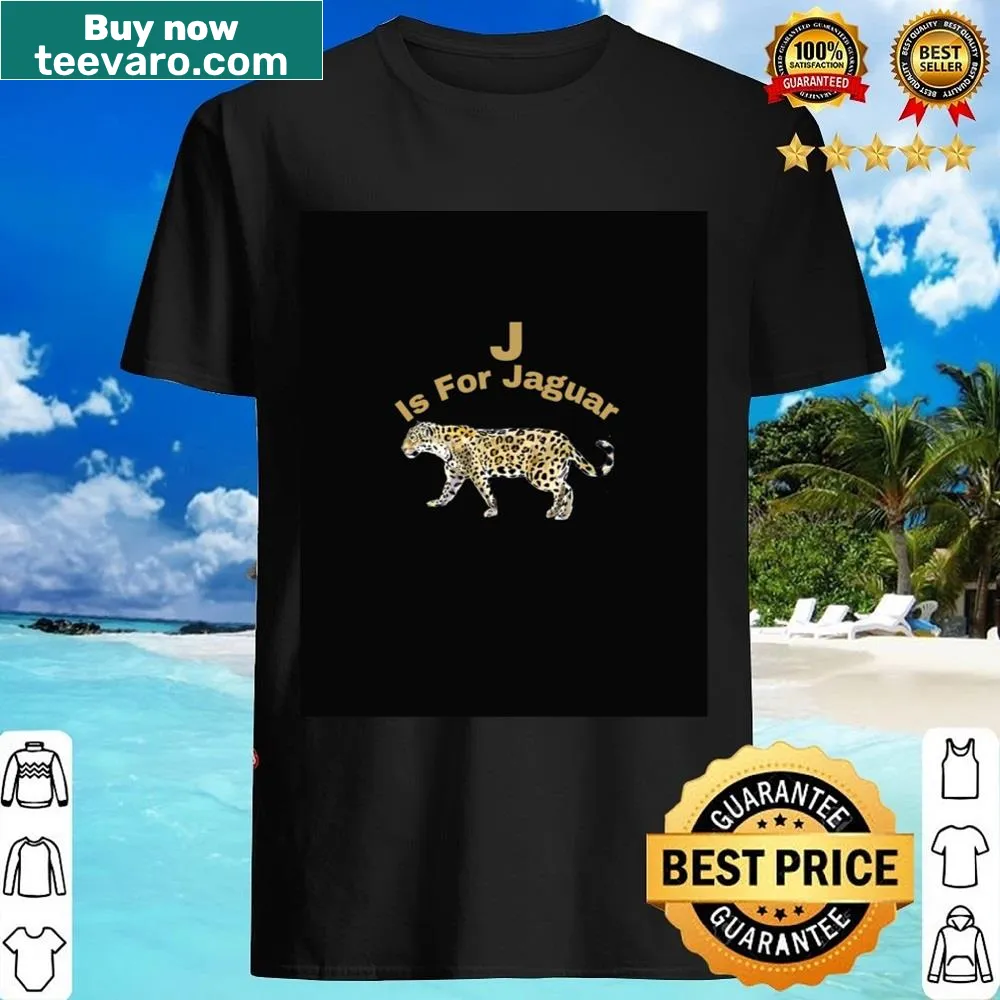 Graphic design featuring 'J' for Jaguar on a t-shirt