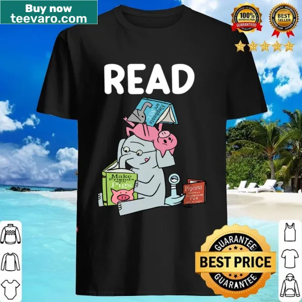 Funny teacher T-shirt featuring illustrations of animals and reading themes