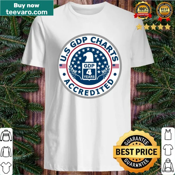 T-shirt featuring a GDP accreditation badge and marketing slogan design