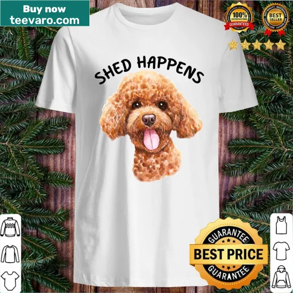 Watercolor poodle design with humorous text on a T-shirt.