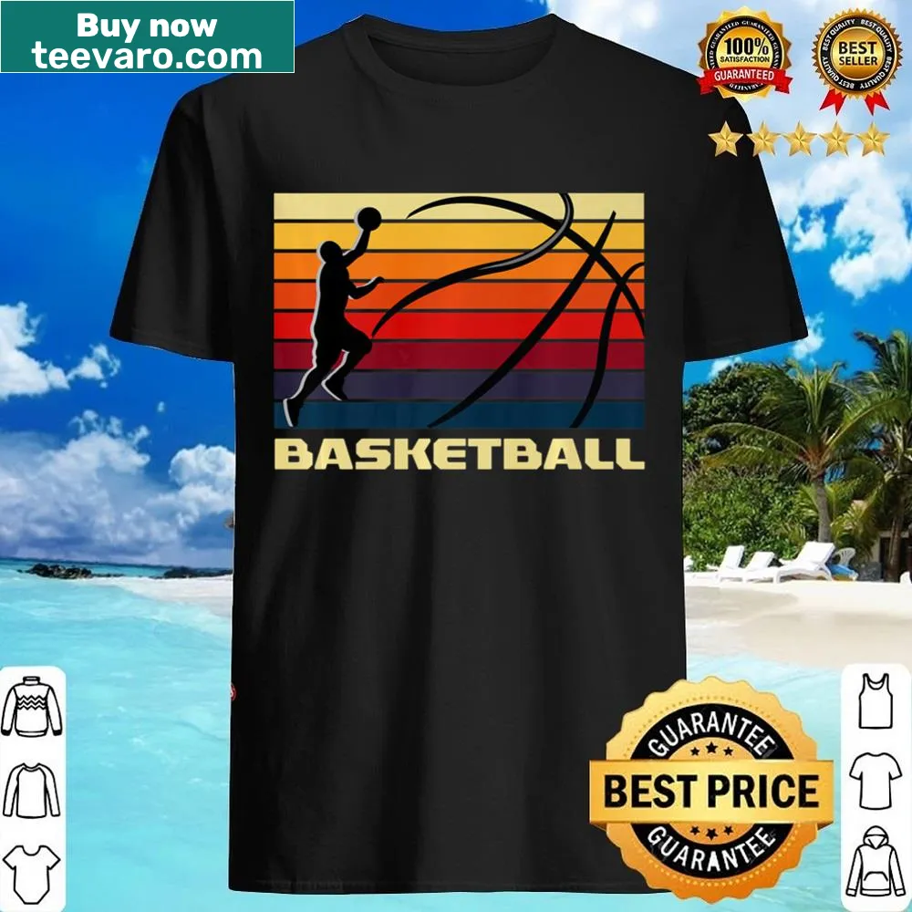 Retro basketball-themed t-shirt for basketball players